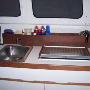 Counter Storage. fits like a glove. no fasteners or holes in the boat.