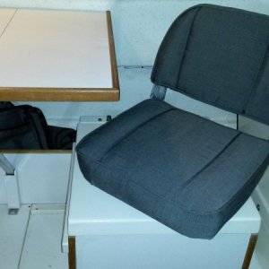 Seat swivels to face in different directions. The entire assembly can be removed with 2 bolts to convert back to original configuration.