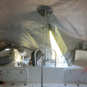 Boat cover, cockpit view