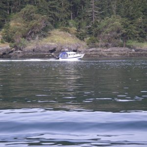 CD 22 heading out of Friday Harbor on Sunday morning.