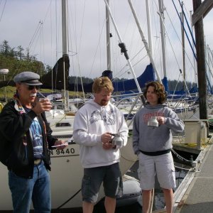 "To the sailors", a wonderful couple lovingly restoring a great old boat.