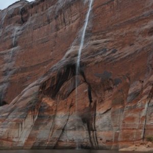 From cliff edge to the water