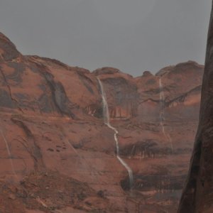 Rivulets of water everywhere