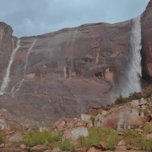 Water cascading everywhere