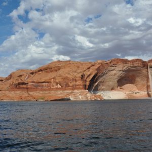 Water from left to right