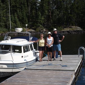 Dorothy with our hosts, Dave and Ann