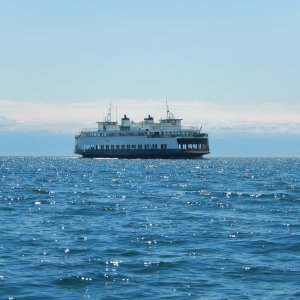 Washington State ferry in Rosario Strait