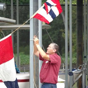 Mike does the flags!