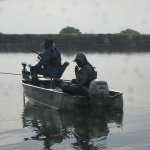When most are going to work, these guys came by to wake me up and to try to catch a few fish.
