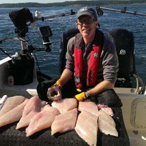 Limit in 1 hour. Halibut cleaned and off to Ling fishing.