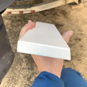 Angle cut matches transom angle