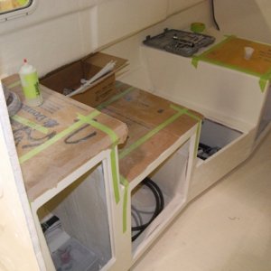 cd 25 portside molded interior under construction, taken 12-29-06