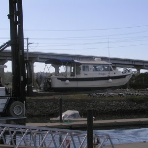 Coming out of the water at Twin Bridges