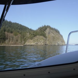 Heading north along East side of Guemes