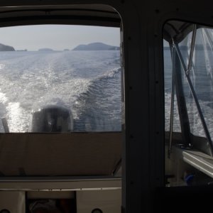 Cruising past Vendovi Island Saturday morning