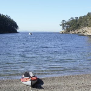 Inflated the kayak and went ashore on Patos Island