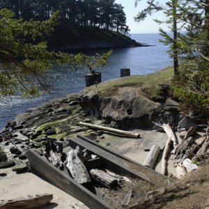 Remnants of the old USCG landing on Patos