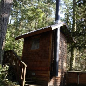 Second of the newer facilities on Patos, this one on the lighthouse trail