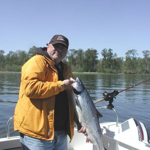 Pat (Daydream) with Springer #2 Aboard Helen O