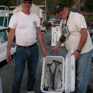 (Primative) 
Pat & David with the look of success
