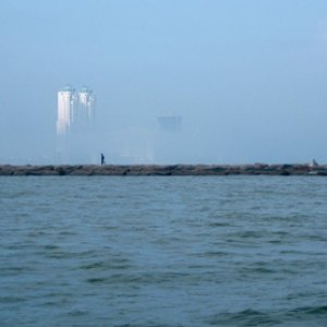 South Padre Island (highrise in the mist)