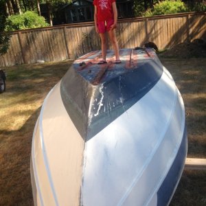 Flipped it over, took about 8 of us.  No problem.