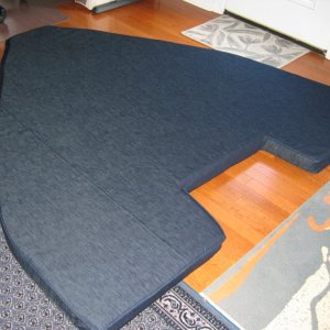 Custom cover for v-berth 3" memory foam