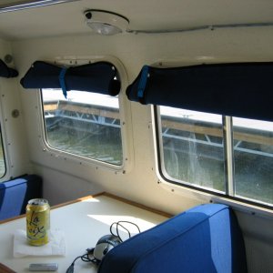 Port window covers rolled up