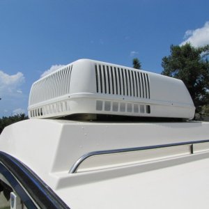 A/C unit placed in position