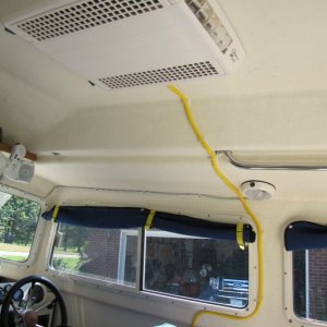 Wire tie-wrap mounts to keep cord tucked against top and side