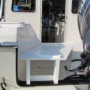 Painted wood generator stand