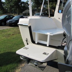Painted wood generator stand