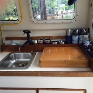 Galley counter storage racks