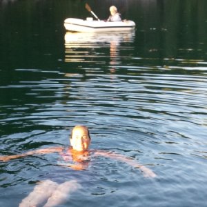 Caryn in Melanie Cove-Harvey in the background
