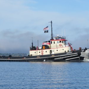 Demolin, departing Cheboygan