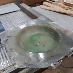 could not get it off, so had to drill a hole and pop it off with an air nozzle