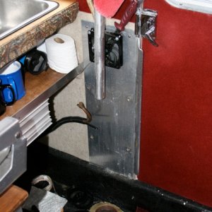 Transducer location preferred inside under Force 10 heater, not pictured.