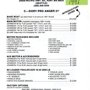 C-Dory 1990 Pro Angler 21 
Page 2