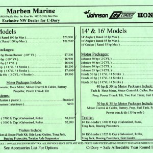 C-Dory 1995 - 1996 22', 14 & 16 Models Page 2