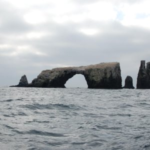 Media 'Arch Rock -- East Anacapa.' in album 'Anacapa and Santa Cruz Island from the house.'