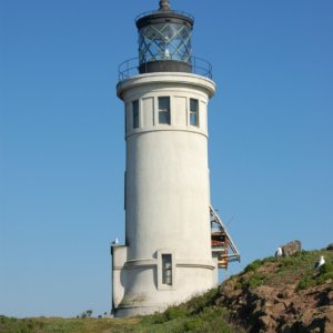 The original lense of the lighthouse is stored onsite in a small museum -- well worth seeing.