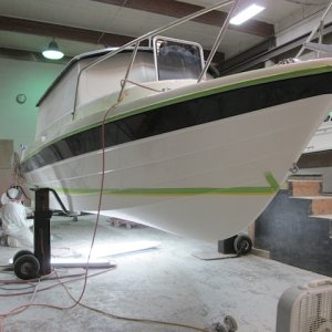 Media 'Hull work 12/13
Prep for Interlux Interprotect 2000E 2 coats, then
Interlux VC Offshore black 2 coats' in album 'Transom 11/13'