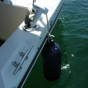 Always ready to deploy fender for use in a fishing rod holder.   Thanks to Will-C for the idea, based on a photo in his album.