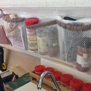 over the door mesh organizer reconfigured horizontally
