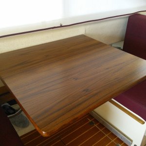 I used marine grade Teak veneer for this project.   Bought a 4'x4' piece via the Internet from "Veneer Factory Outlet."  From this sheet I cut pieces accordingly with ample leftover.  I had never done this before but found it very easy to work with.