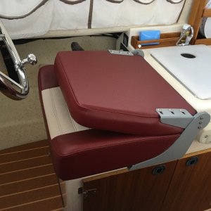 Seat folds down nicely.  Almost flat but not quite.