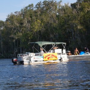 Hot Dog vendor on a pontoon boat