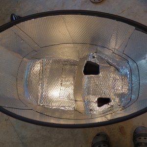 Media 'Soundproofing added to the inside of my F50 cowling.' in album 'The thermostat and the cover had some build up.  Good thing I was careful removing the gasket, as the new thermostat did not come with a new gasket.'