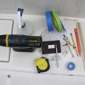 The tools; various masking tape, razors, pencil, something to make a radius, sand paper or 3M sanding pad, a degreaser...