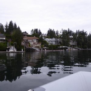 Waterfront homes on Friday Harbor